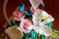 Tort cosulet cu flori 3/ basket cake 3